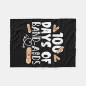 100 dagen van pleisters - school verpleegkundige 1 fleece deken (Voorkant (Horizontaal))