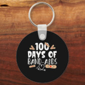 100 dagen van pleisters - school verpleegkundige 1 sleutelhanger (Voorkant)