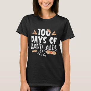 100 dagen van pleisters - school verpleegkundige 1 t-shirt