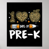 100 dagen van Pre K leraar student Leopard Happy 1 Poster (Voorkant)