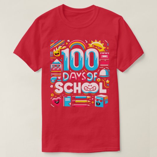 100 dagen van school 3 t-shirt (Design voorkant)