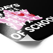 100 dagen van school alfabet 100e dag leraar foto afdruk (Hoek)