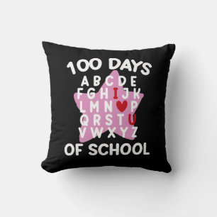 100 dagen van school alfabet 100e dag leraar kussen