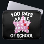 100 dagen van school alfabet 100e dag leraar laptop sleeve<br><div class="desc">100 dagen van school alfabet 100e dag leraar student Kinder</div>