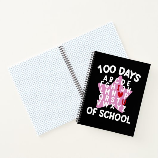 100 dagen van school alfabet 100e dag leraar notitieboek (Binnen)