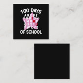 100 dagen van school alfabet 100e dag leraar vierkante visitekaartje (Voorkant / Achterkant)