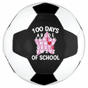 100 dagen van school alfabet 100e dag leraar voetbal