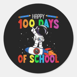 100 dagen van school astronaut liefhebbers ronde sticker