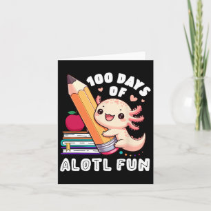 100 dagen van school Axolotl Gelukkige 100e dag le Kaart