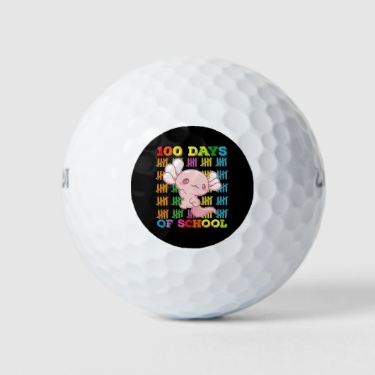 100 dagen van school Axolotl leraar Golfballen (Voorkant)