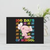 100 dagen van school Axolotl leraar Kaart (Staand voorkant)