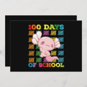100 dagen van school Axolotl leraar Kaart (Voorkant / Achterkant)