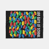 100 dagen van School Bouwstenen Master Builder Fleece Deken (Voorkant (Horizontaal))