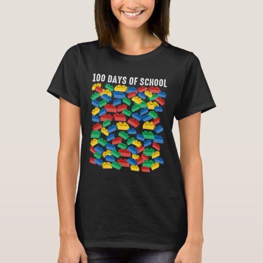 100 dagen van School Bouwstenen Master Builder T-shirt (Voorkant)