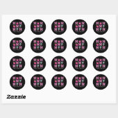 100 dagen van School Coquette Bow Map Crayon leraa Ronde Sticker (Vel)