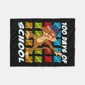 100 dagen van school Dabbing Monkey Fun Dierenvrie Fleece Deken (Voorkant (Horizontaal))