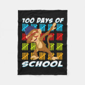 100 dagen van school Dabbing Monkey Fun Dierenvrie Fleece Deken (Voorkant)