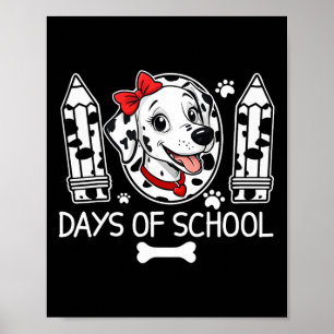 100 dagen van school Dalmatische Dog Boy Kind 100e Poster