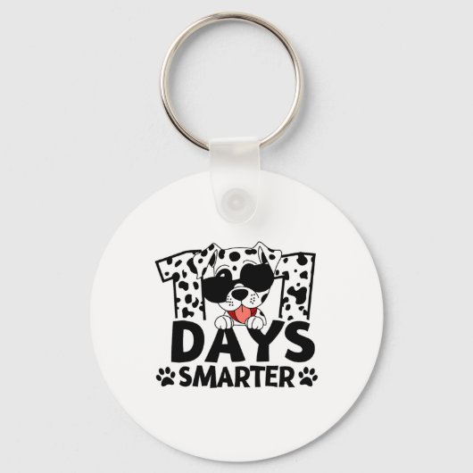 100 dagen van school Dalmatische Dog Boy Kind 100e Sleutelhanger (Voorkant)