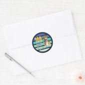 100 Dagen van School Dinosaur Leraar Ronde Sticker (Envelop)