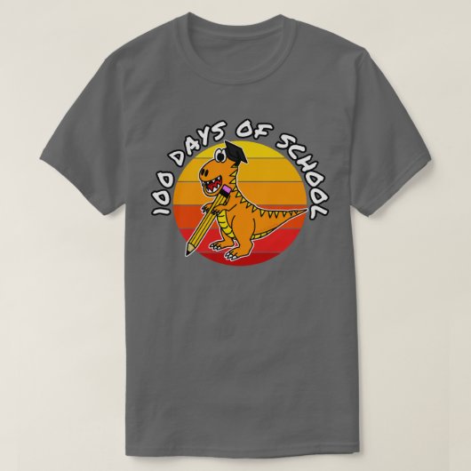 100 dagen van school dinosaurus kleuterschool lera t-shirt (Design voorkant)