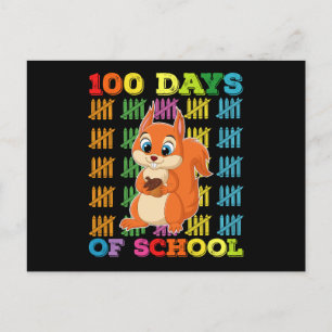 100 dagen van school eekhoorn leraar briefkaart