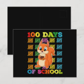 100 dagen van school eekhoorn leraar briefkaart (Voorkant / Achterkant)