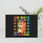 100 dagen van school eekhoorn leraar kaart (Staand voorkant)