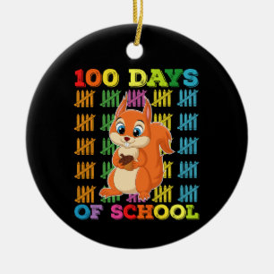 100 dagen van school eekhoorn leraar keramisch ornament