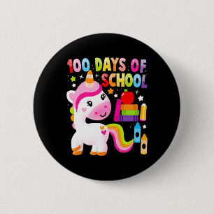 100 dagen van school eenhoorn peuter meisjes 100e ronde button 5,7 cm