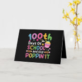 100 dagen van school en nog steeds poppin' meisje kaart (Gele Bloem)