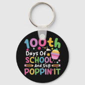 100 dagen van school en nog steeds poppin' meisje sleutelhanger (Voorkant)