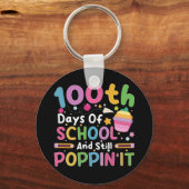 100 dagen van school en nog steeds poppin' meisje sleutelhanger (Voorkant)