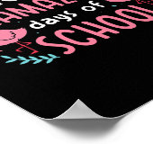 100 dagen van school flamingo leraar Kinder Poster (Hoek)