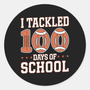 100 Dagen van School Football Boys Kinder Peuter 1 Ronde Sticker