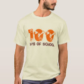 100 Dagen van School Funny Dog Botten T-shirt (Voorkant)