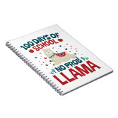 100 Dagen van School Geen Prob Llama Notitieboek (Rechterzijde)