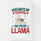 100 Dagen van School Geen Prob Llama Spandoek (Verticaal)