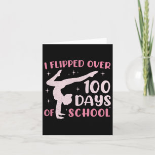 100 dagen van school gymnast vrouwen tiener meisje kaart