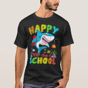 100 Dagen Van School Haai Grappig Idee Voor Ouders T-shirt