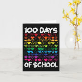 100 dagen van school hart liefde leraar of student kaart (Gele Bloem)