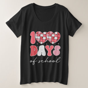 100 dagen van school  Heat Retro Gift Grote Maat T-shirt
