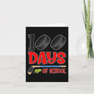 100 Dagen van School Hockey Student Kinder Leraar Kaart