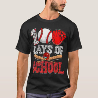 100 dagen van school honkbal 100e dag student Kind T-shirt