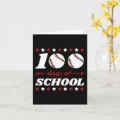 100 dagen van school honkbal liefhebbers kaart (Gele Bloem)