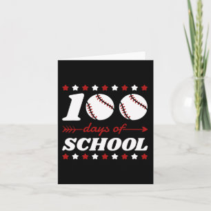 100 dagen van school honkbal liefhebbers kaart