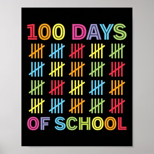 100 dagen van school Kinder 100ste dag van school Poster (Voorkant)