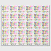 100 Dagen van School Kleurrijke Tally Mark Cadeaupapier (Vlak)