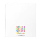 100 Dagen van School Kleurrijke Tally Mark Notitieblok (Voorkant)