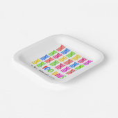 100 Dagen van School Kleurrijke Tally Mark Papieren Bordje (Gebogen)